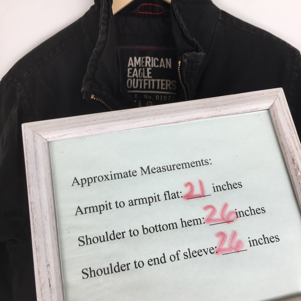 Vintage American Eagle Barn Chore Coat Jacket Canvas Black Quilt Lined Mens L - Picture 13 of 13